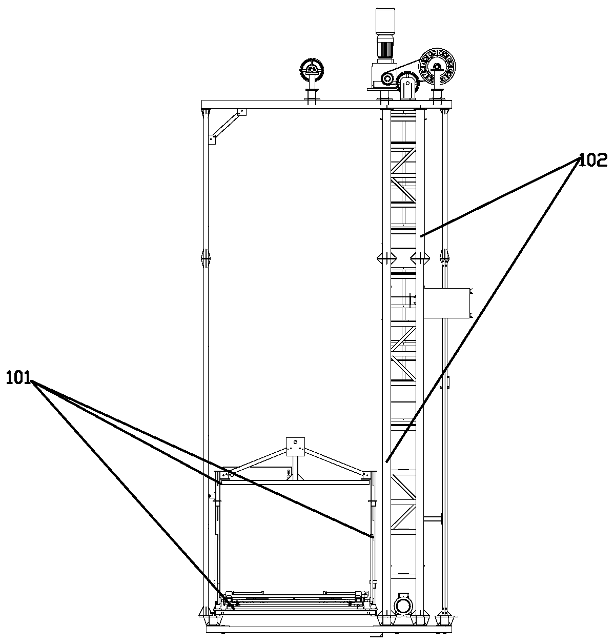 Roadway stacking mechanical parking equipment