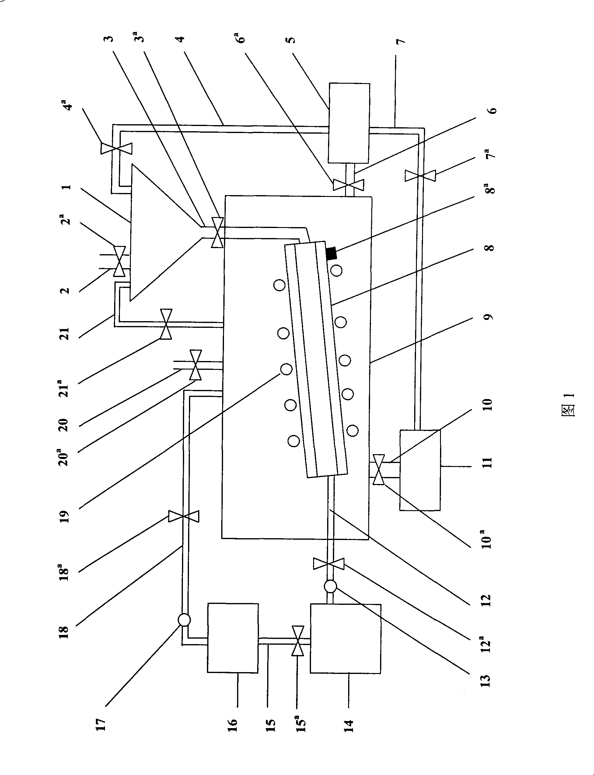 Continuous and dynamic reduction device and method of fluorescent powder