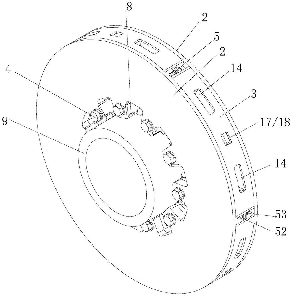 Outer hoop locking type anti-warping brake disc