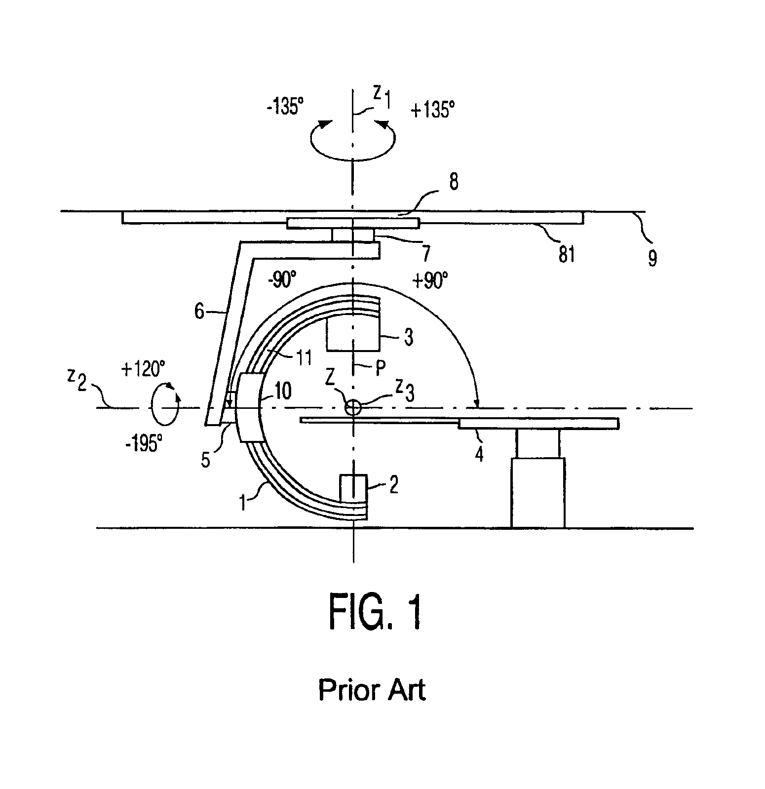 X-ray device provided with a robot arm