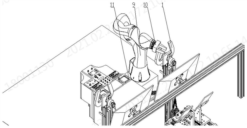 Aircraft cockpit steering wheel control test method based on collaborative robot