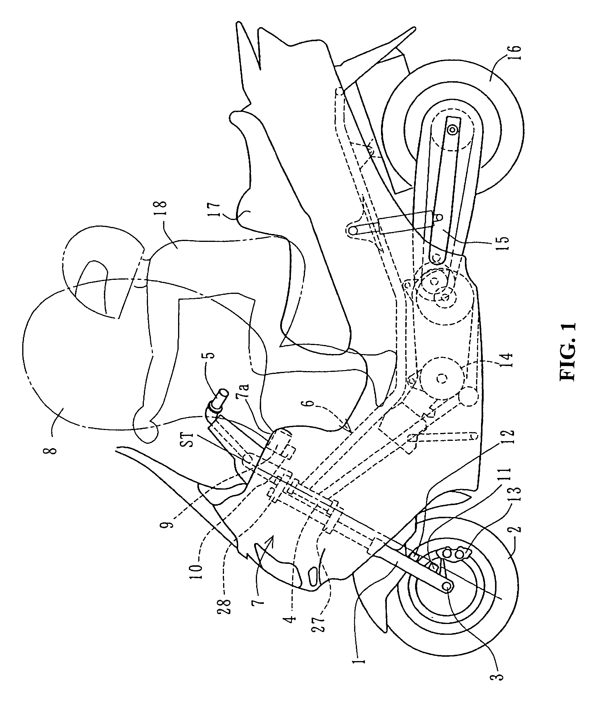 Impact detection sensor attachment structure for motorcycle