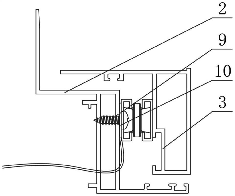 Intelligent control curtain wall electric fitting structure