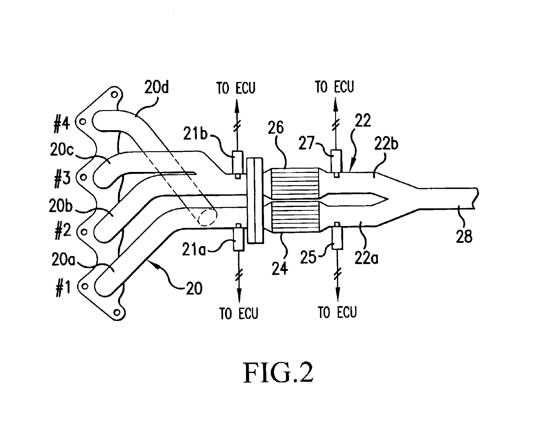 Exhaust emission control system for multiple cylinder internal combustion engine