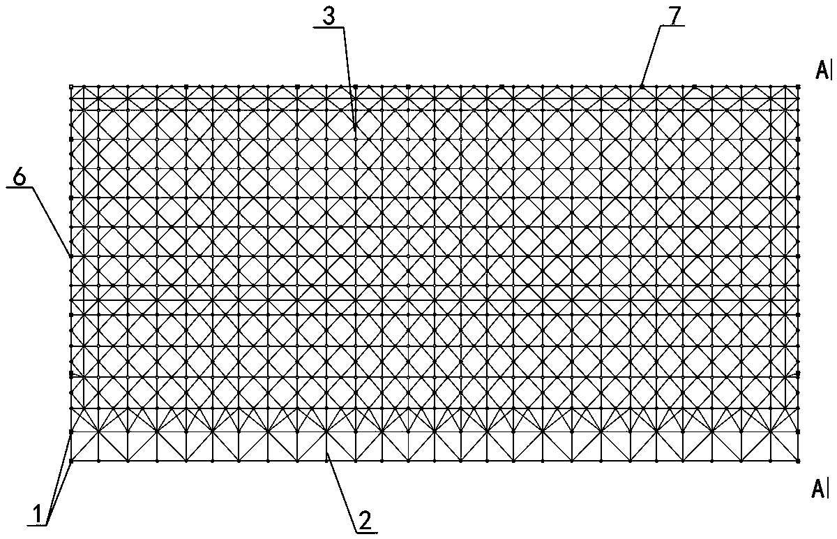 A tilting truss structure system for the roof of a multi-machine maintenance hangar for large wide-body passenger aircraft