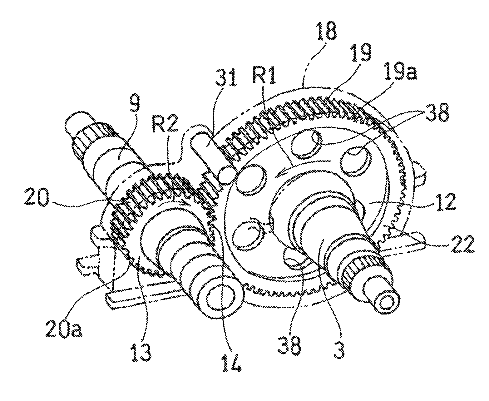 Gear train lubricating device