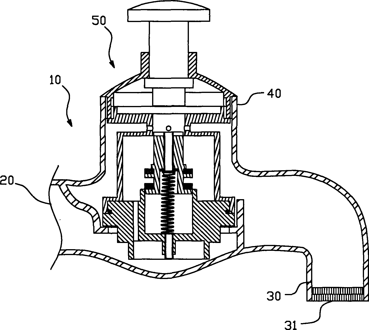 Finger pressing type tap