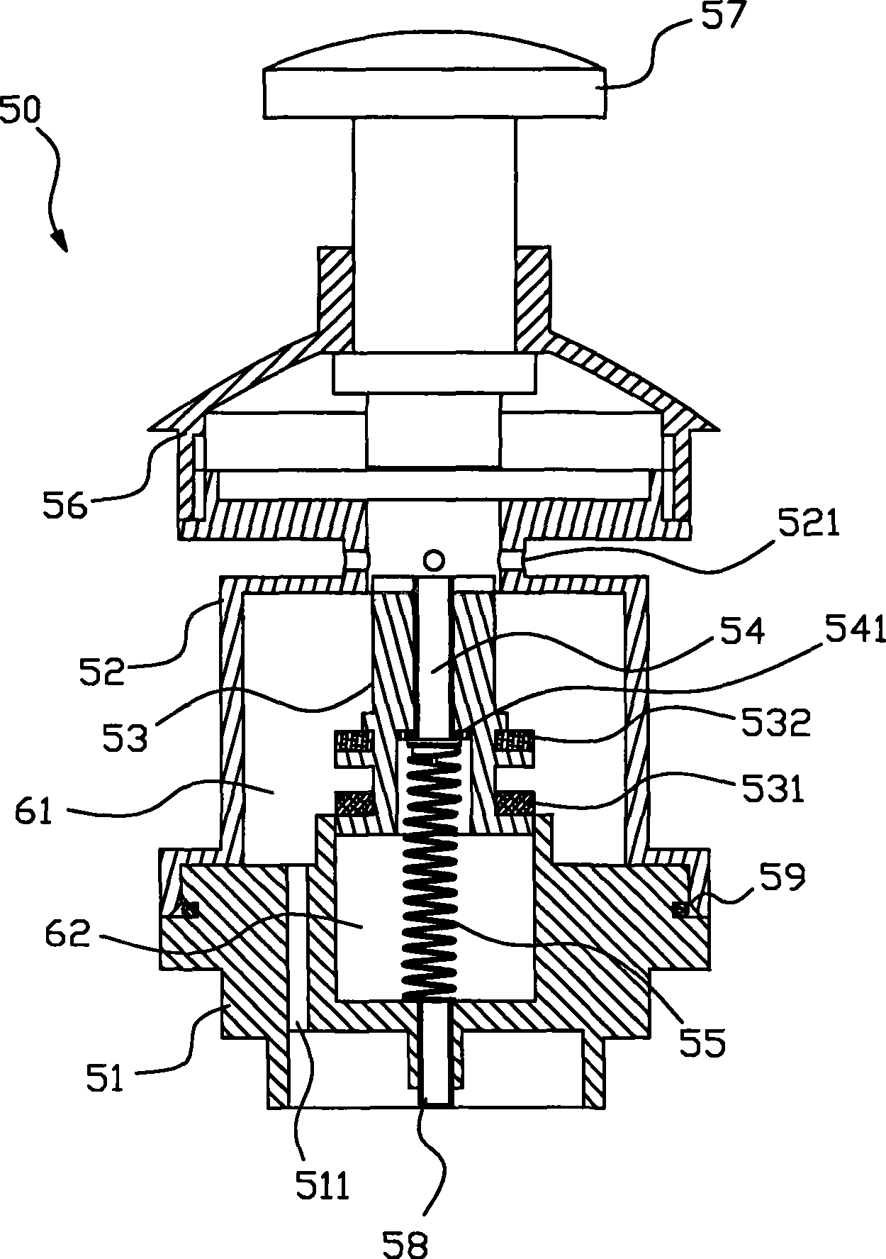 Finger pressing type tap