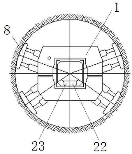 Inclined shaft heading machine