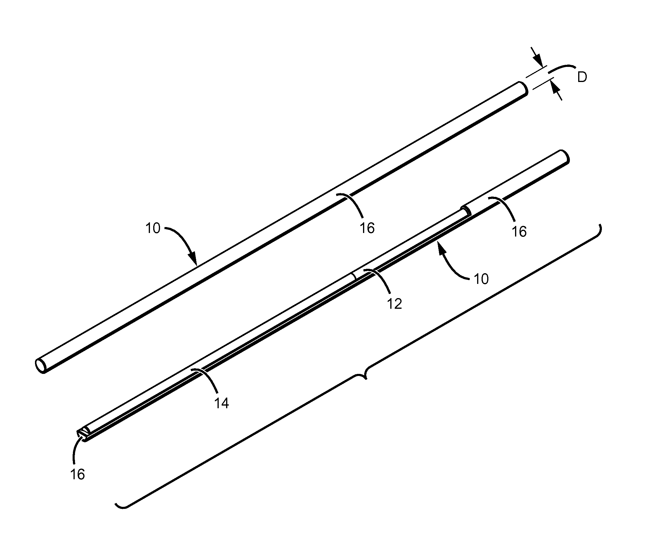 Surgical cable with malleable leader segment