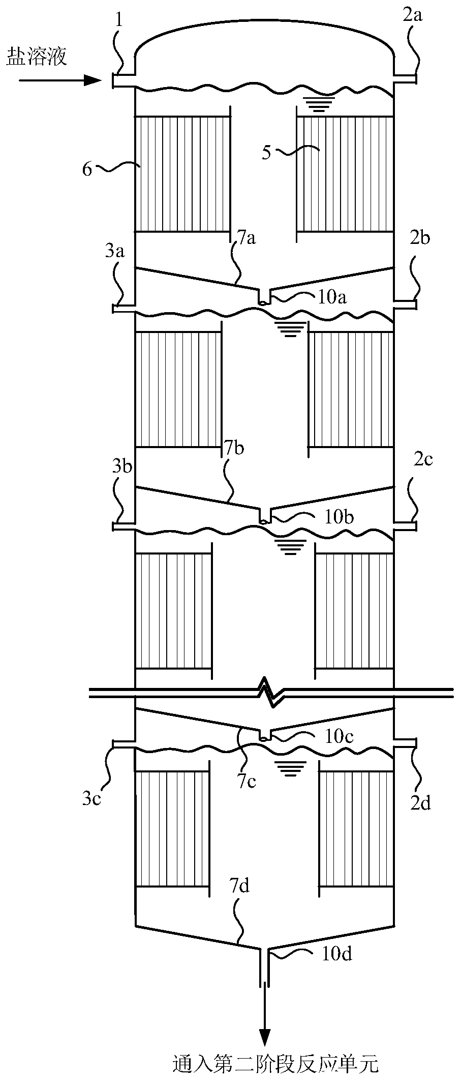 Reaction recovery system for continuous synthesis of polyamide and method thereof