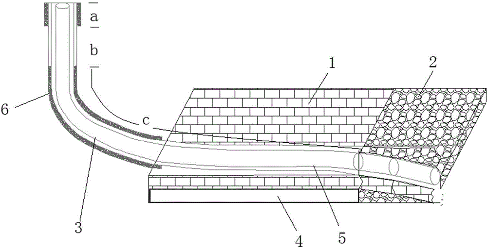 Technique for extracting gas from L-shaped ground drilling well in mining area