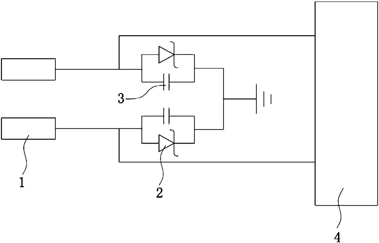 Clothes dryer electrostatic protection circuit and clothes dryer