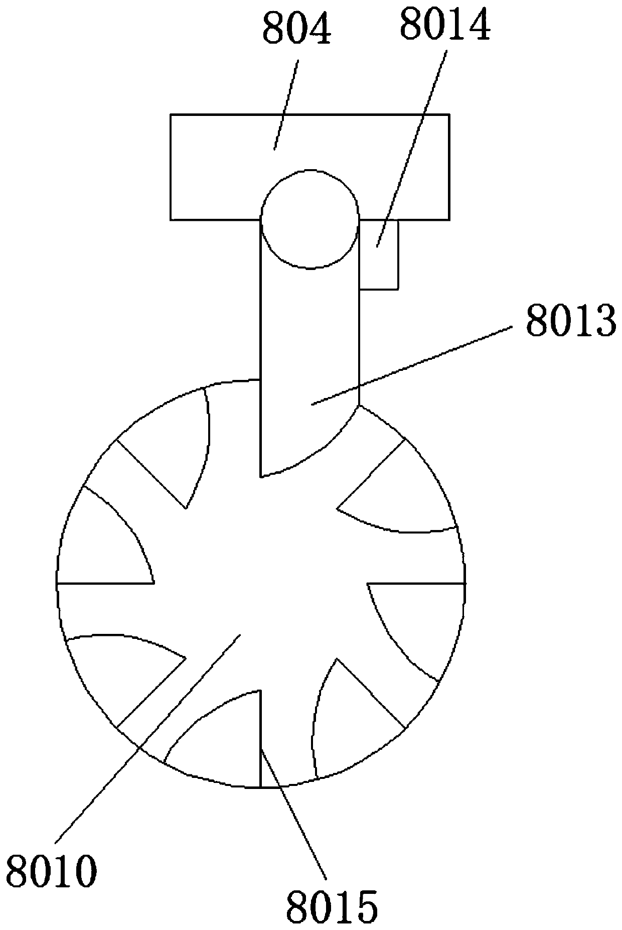 A cleaning device for hydrodynamic floating garbage on gentle slopes of river shallow water beaches