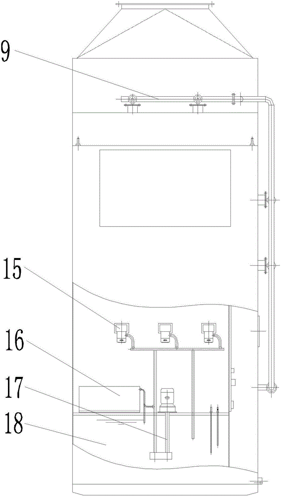 Combined type purification device for low-concentration vulcanization waste gas