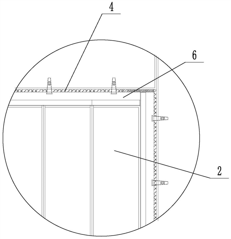 Bealock hole cast-in-place wall structure and construction method