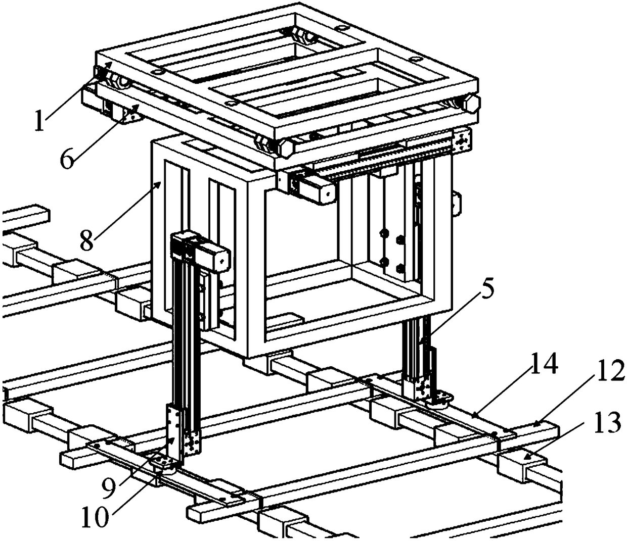 Device for restoring integrity of ice road in ice pool