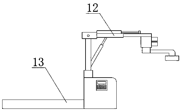 Production line of concrete prefabricated part and production process thereof