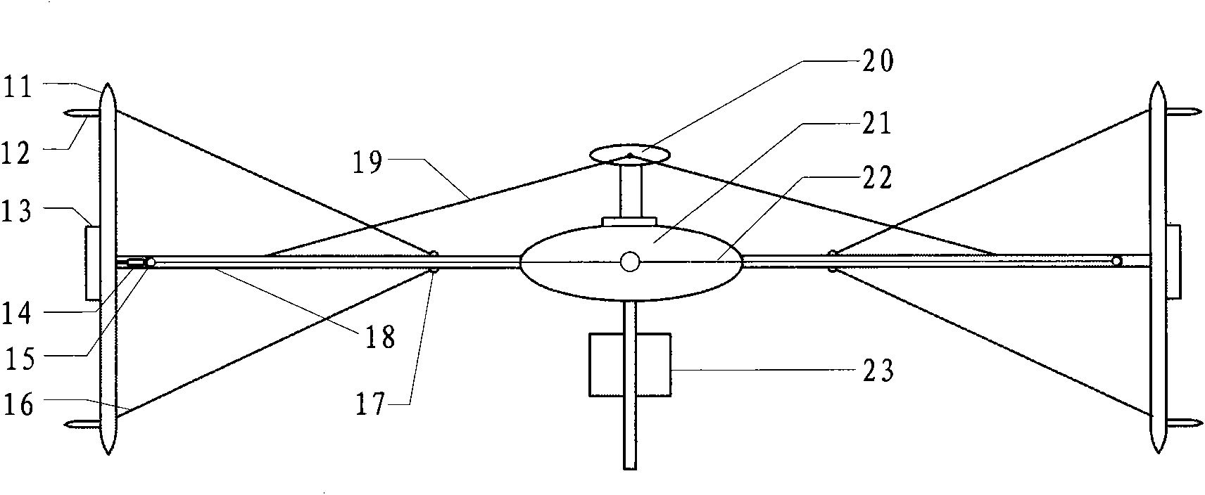 Multilayer multi-column combined type vertical shaft wind power generating system being capable of avoiding strong wind