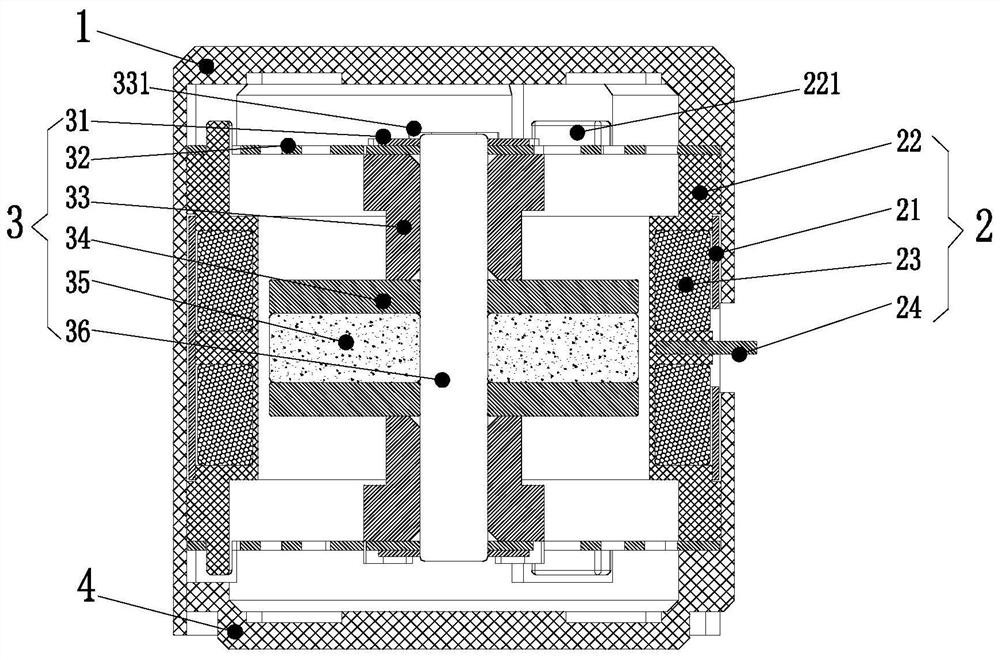 Axial movement double-traction vibration motor