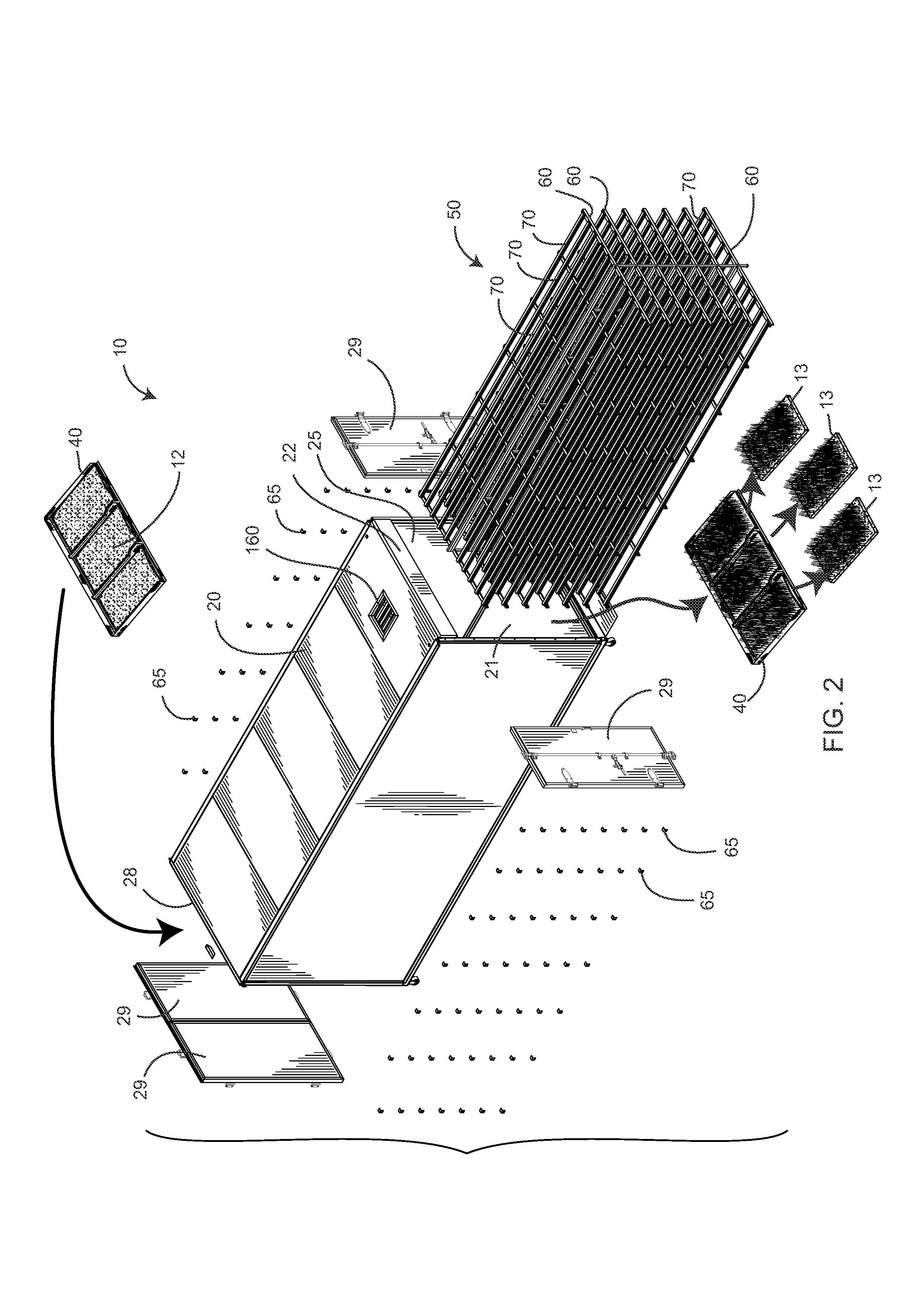 Fodder-growing enclosure