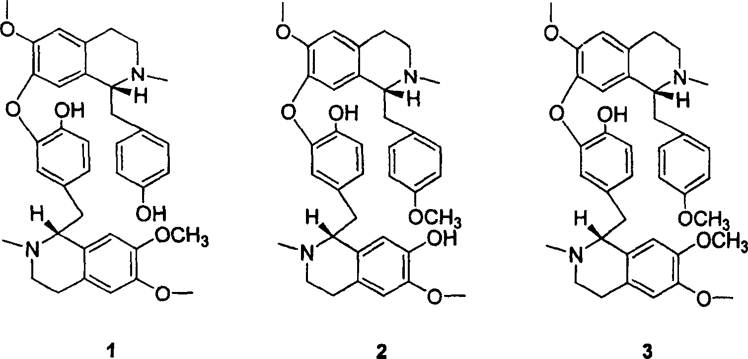 Preparation of liensinine, isoliensinine and methylliensinine extracted from lotus seed