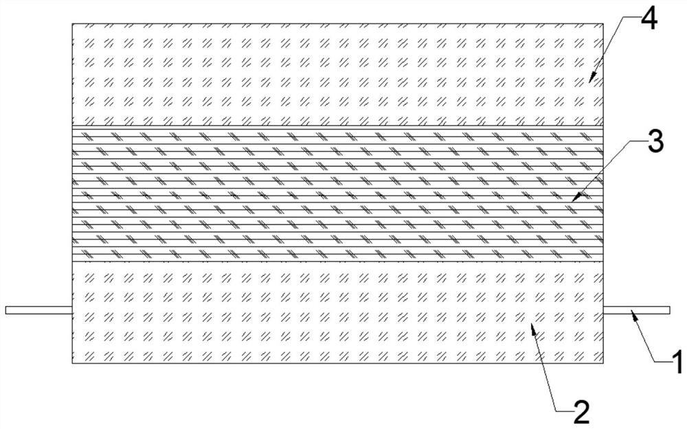 Integrated co-fired inductor and preparation method thereof