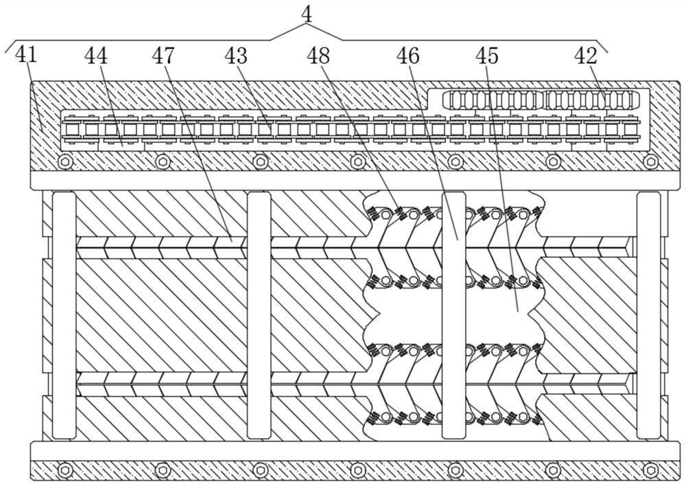 Energy-saving and environmentally-friendly free feeding, transporting and storing structure for particle materials