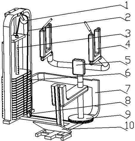 Fitness equipment for exercising waist and arms and use instruction thereof