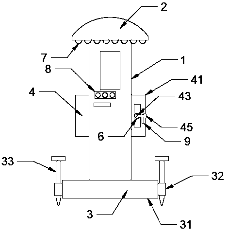 Charging pile with automatic wire take-up function