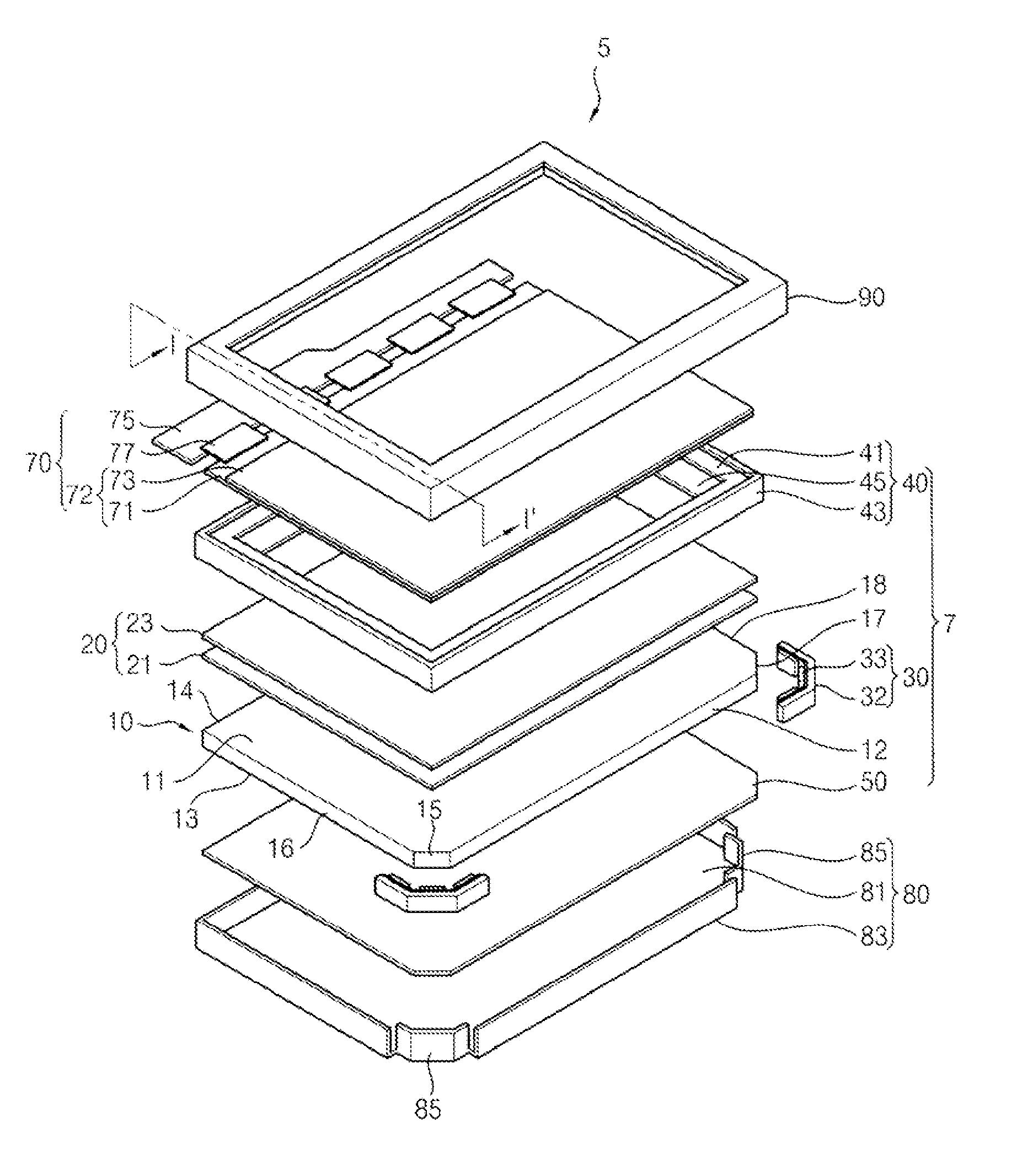 Light-emitting module and display device having the same