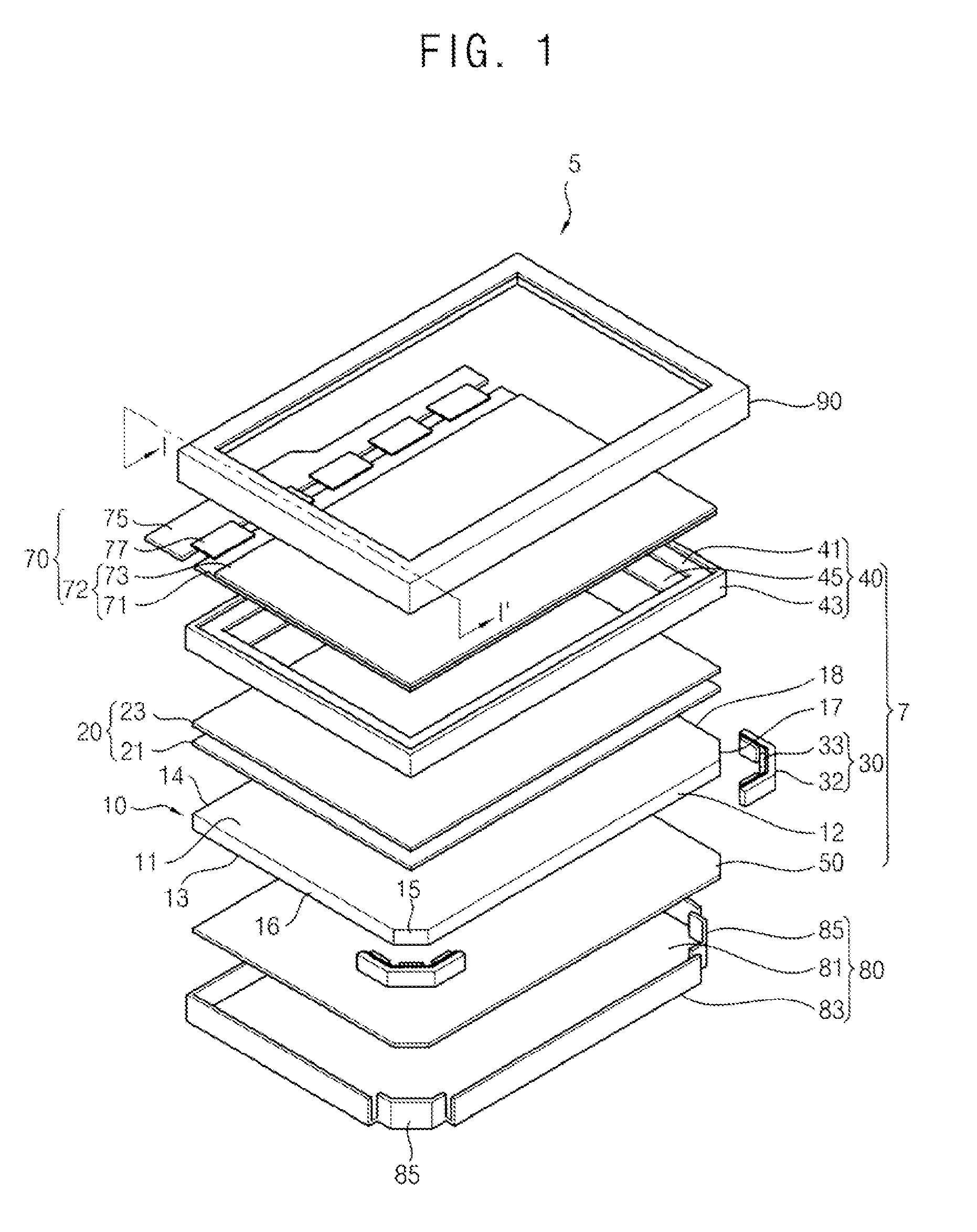 Light-emitting module and display device having the same