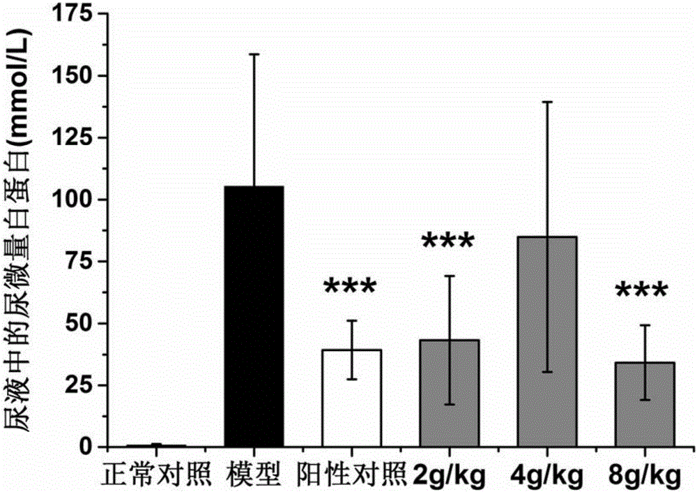 Traditional Chinese medicine alcohol extract for treating diabetic nephropathy and preparation method and application thereof