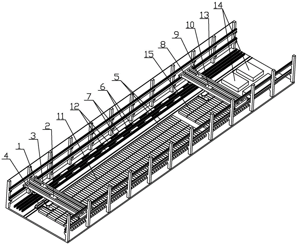 A mechanized entry and exit tank system and working method for electrolytic manganese cathode plate