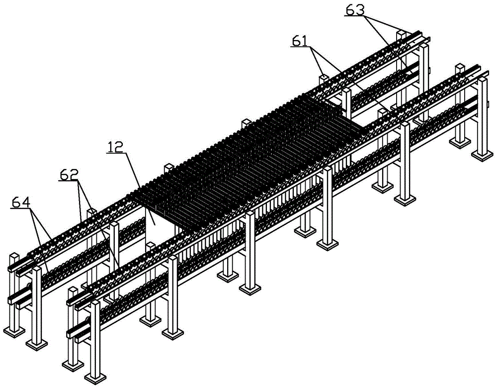 A mechanized entry and exit tank system and working method for electrolytic manganese cathode plate