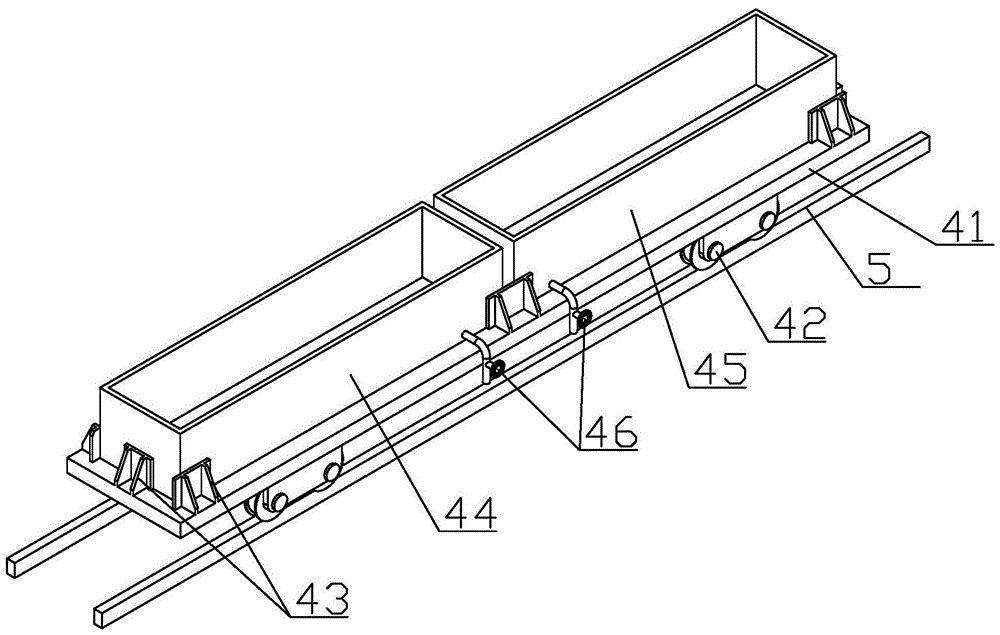 A mechanized entry and exit tank system and working method for electrolytic manganese cathode plate