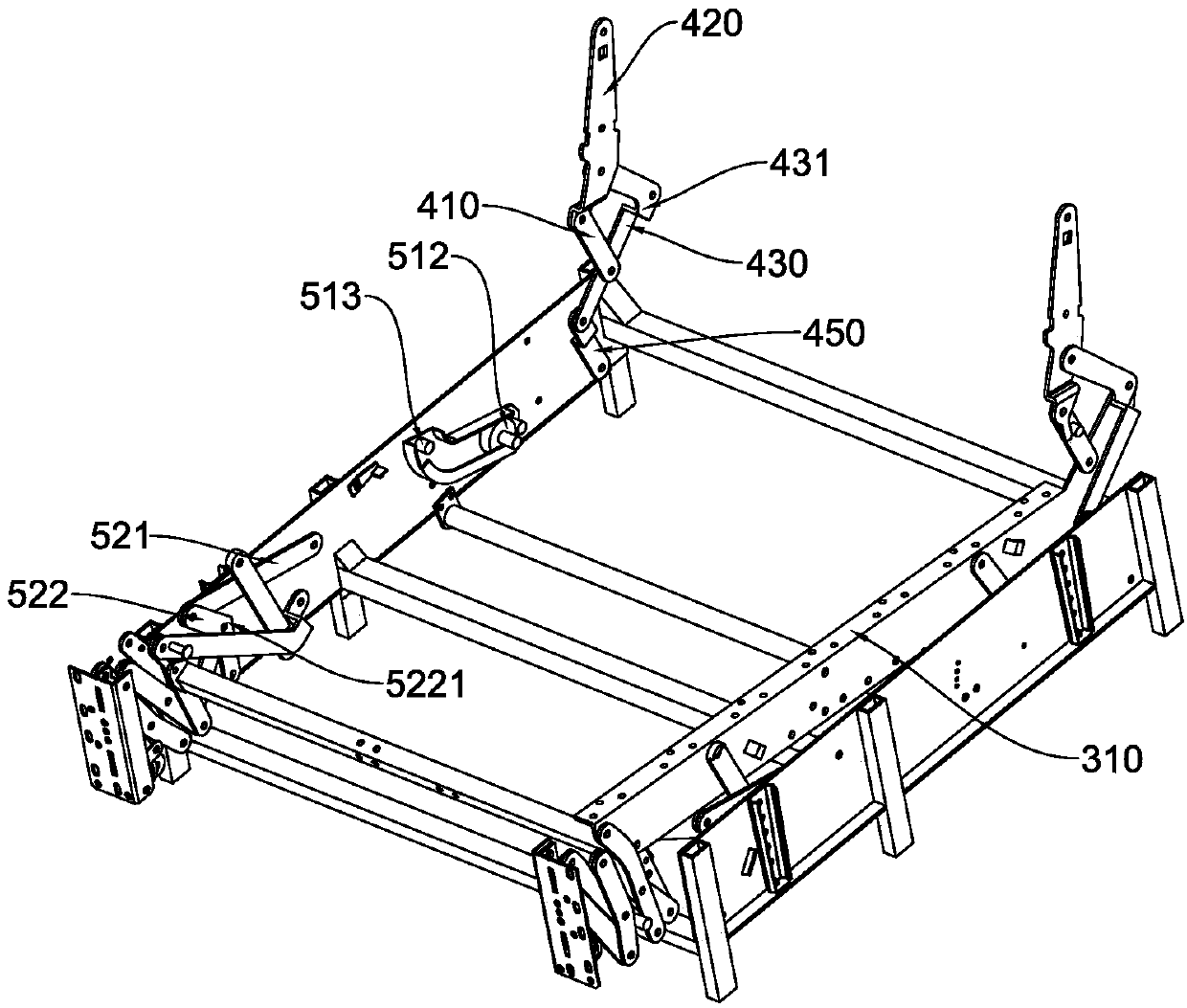 Backrest tilting mechanism of seat function frame