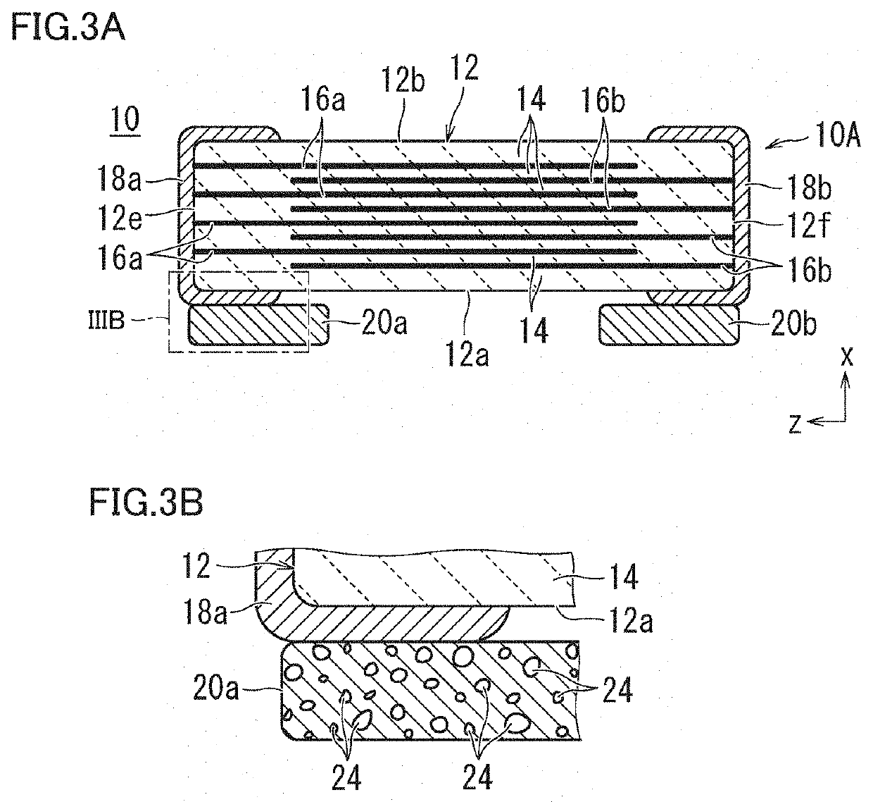 Chip electronic component and electronic component mounting structure