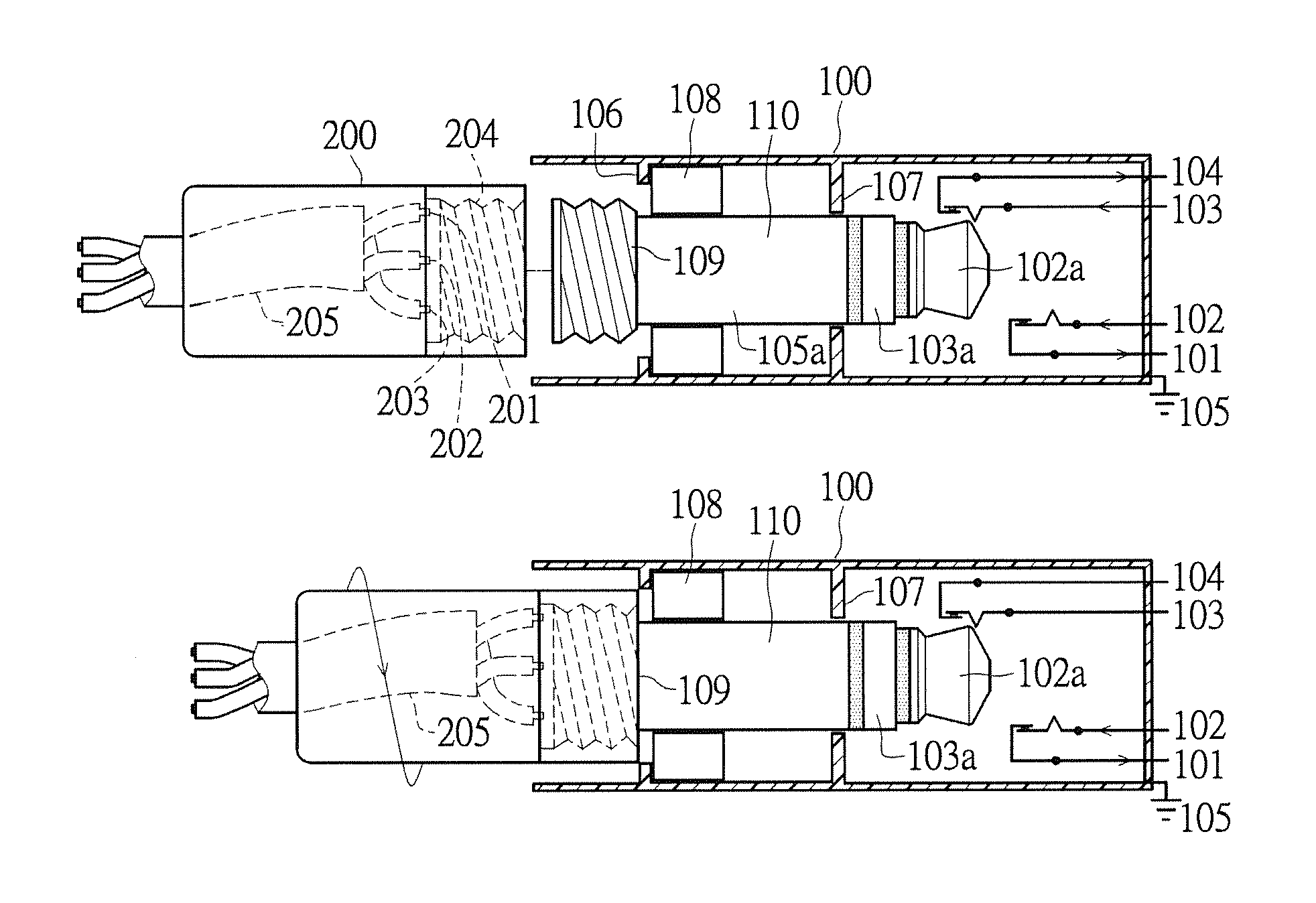 Annular signal feed module