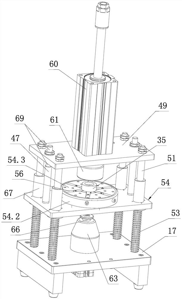 Automatic press-fitting line for shock absorber buffer inner core piece