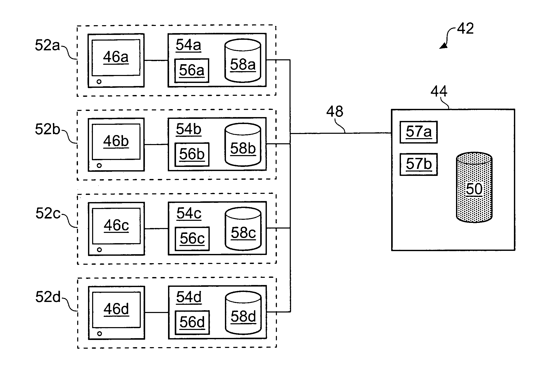 Server-client architecture in medical imaging