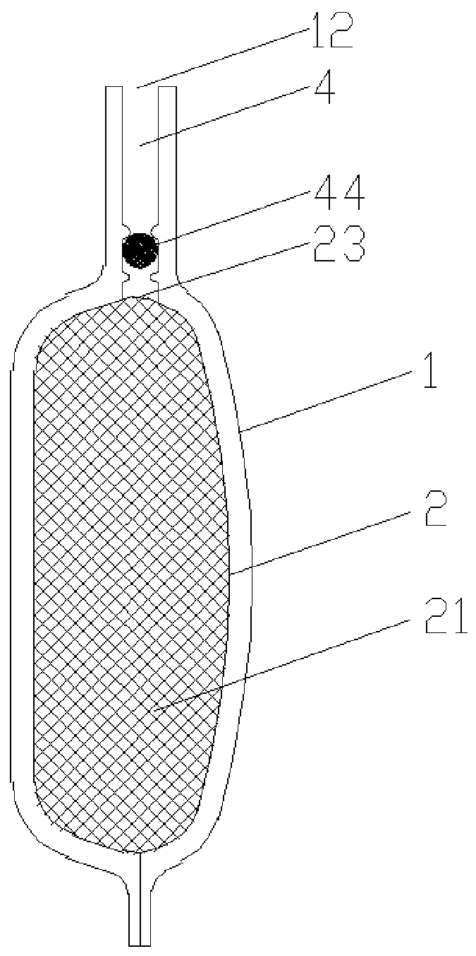 Ventilation air bag and preparation method and mold thereof