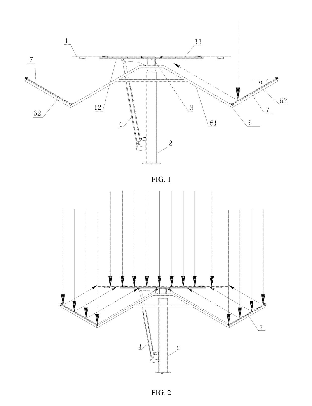 Horizontal single-axis tracking photovoltaic support with double-sided power generation