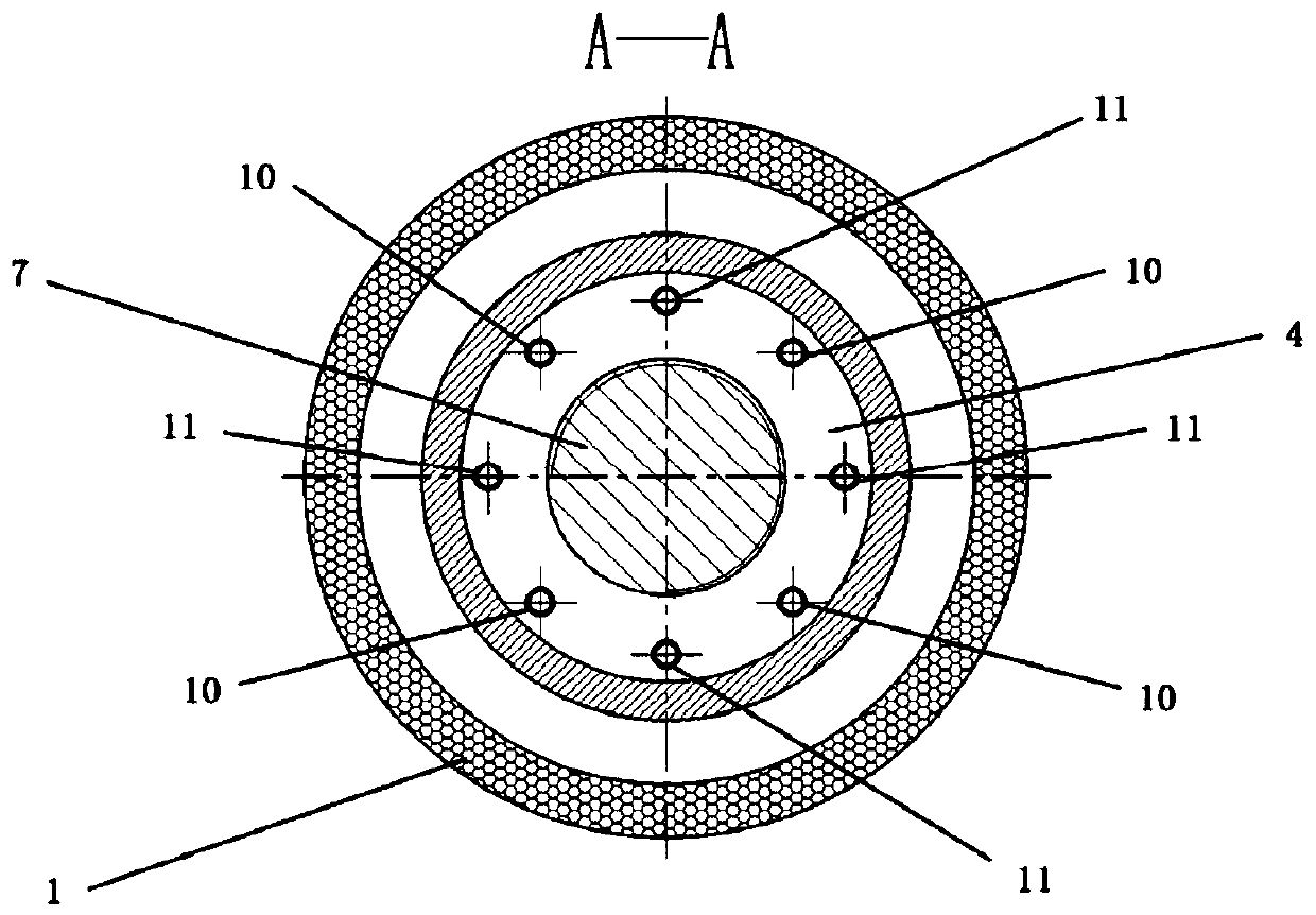 Ultra-high temperature long-term mechanical testing system for configuring thermal insulation air-cooling clamp