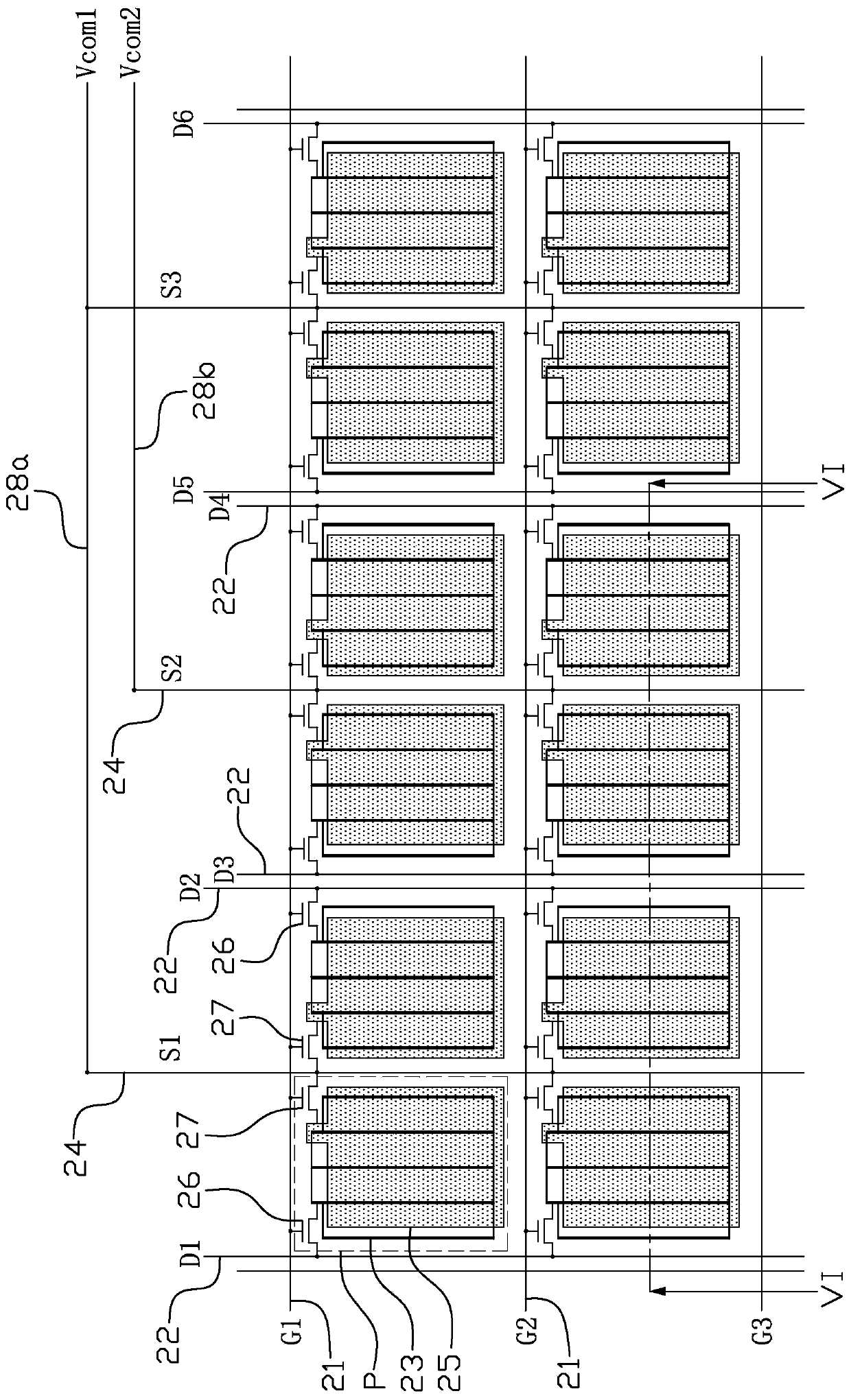 Array substrate, liquid crystal display device and driving method