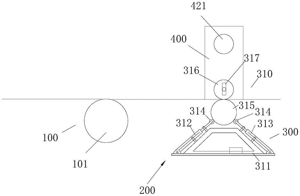 Production device for coiling silks into strips