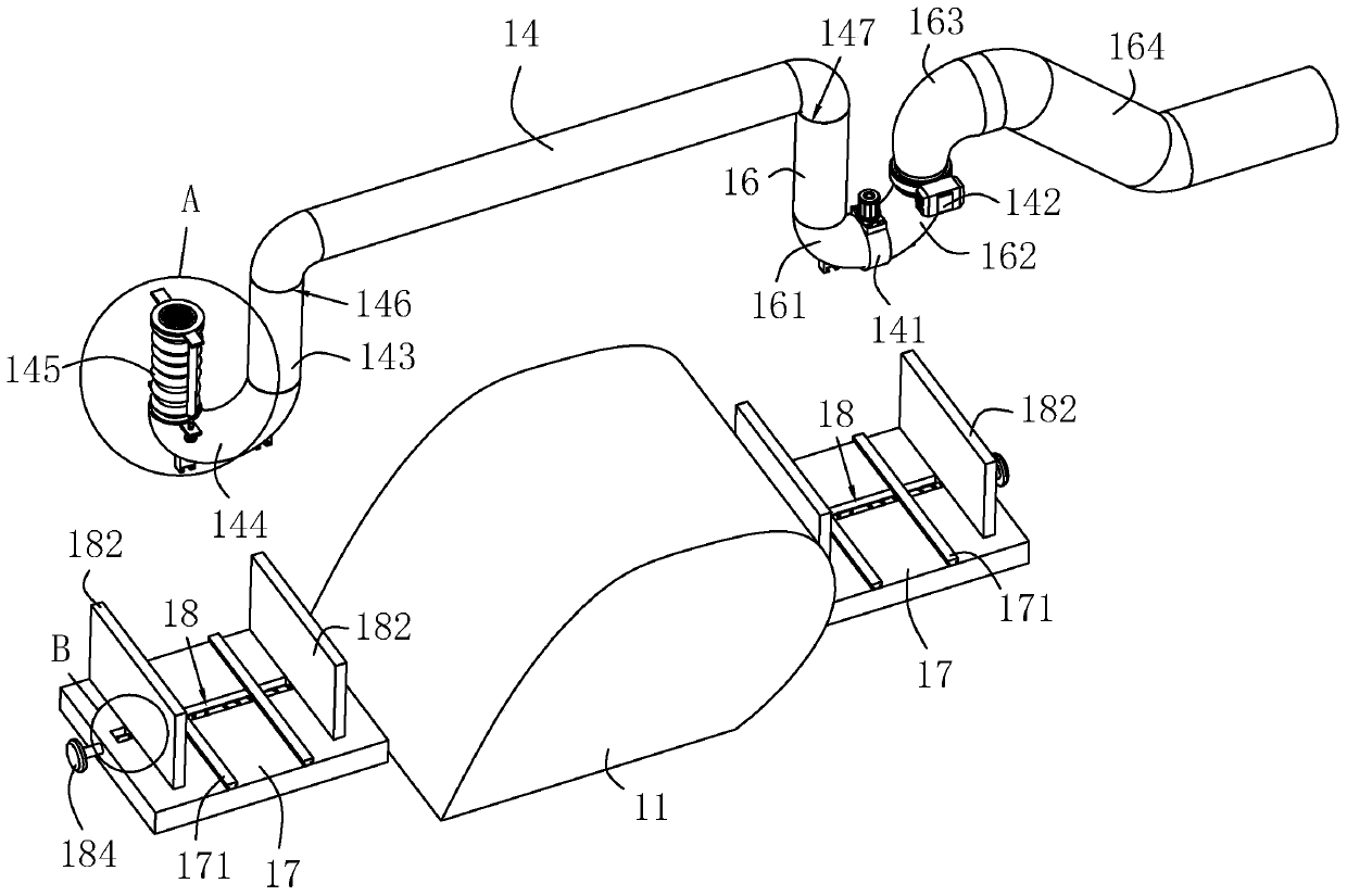 Siphon type rubber dam noise reduction and flow discharge device