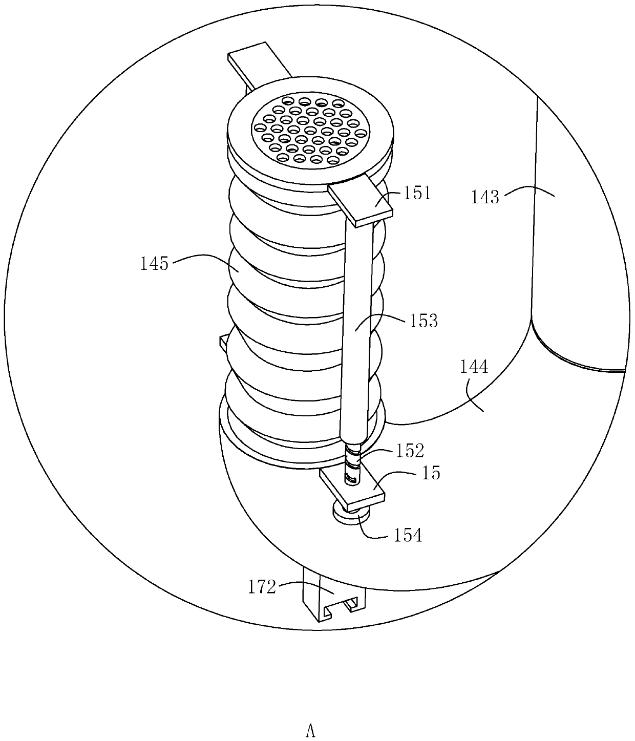 Siphon type rubber dam noise reduction and flow discharge device