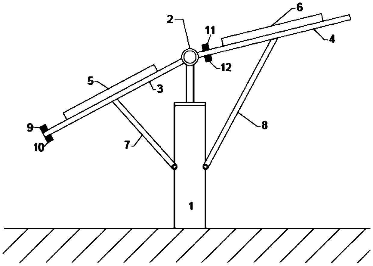 Optimization method for solar double-sided photovoltaic module installation angle and pitching tracking system