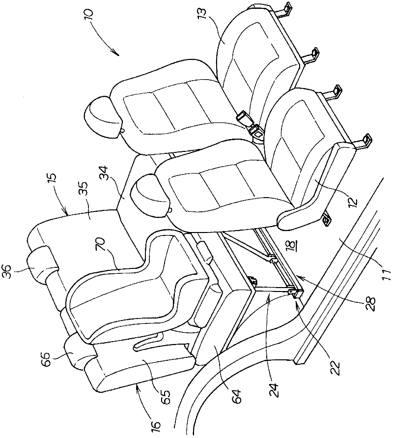 Vehicle seat device